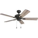 Prominence Home Madison County, 42 Inch Industrial Style LED Ceiling Fan with Light, Pull Chain, Three Mounting Options, Modern Dual Finish Blades, Reversible Motor - 50588-01 ( Bronze) Prominence Home