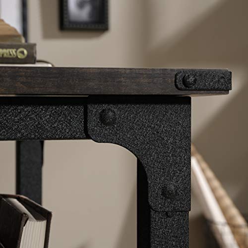 Sauder Steel River Desk, L: 47.48" x W: 23.47" x H: 29.53", Carbon Oak Finish Sauder