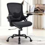 Office Chair, Ergonomic Desk Chair with Adjustable Lumbar Support, Comfy Breathable Mesh Chair with Wheels and Flip-Up Armrests, Executive Chairs for Home Office Comfortable Chair with Rolling Swivel SOERGO