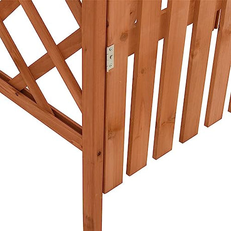 vidaXL Weather-Resistant Firwood & Pine Wood Pergola with Gate - Elegant Outdoor Arch for Climbing Vines vidaXL