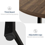 IDEALHOUSE 47" Round Dining Table for 4, Kitchen Dining Room Table with Sturdy Metal Frame, Wood Circle Kitchen Table for Space Saving -Brown IDEALHOUSE