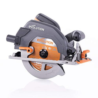 Evolution Power Tools R185CCS 7-1/4" TCT Multi-Material Cutting Circular Saw, 7-1/4", Orange - WoodArtSupply