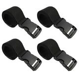 4 Pack Mattress Topper Straps, 60 x 2 Inches Black Adjustable Straps with Locking Buckles Keep Toppers Secure for Mattress Moving or Storage Ideal for Memory Foam Toppers Dorms Apartments and RVs RJLCTH