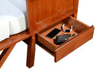 Mega Solutions Amalfi Murphy Cabinet Chest Desk Bed with Drawers & USB Charging Station (Queen Size, Cherry) Mega Solutions