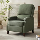 VKNOW Recliner Chair, Fabric Recliner with Soft Armrest, Home Theater Seating with Adjustable Push Back and Lumbar Support, Single Sofa for Adults, Lounge Chair for Living Room, Bedroom（Green）