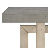 Contemporary Console Table with Industrial-inspired Concrete Wood Top, Extra Long Entryway Table Buffet Sideboard with Wood Legs for Entryway, Hallway, Living Room, Foyer, Corridor (Gray@053) Brabrety