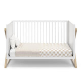 Storkcraft Equinox 3-in-1 Convertible Crib (Driftwood) - Easily Converts to Toddler Bed & Daybed, 3-Position Adjustable Mattress Support Base, Modern Two-Tone Design for Contemporary Nursery STORKCRAFT