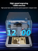 Carverall 5W Desktop Laser Engraver with Camera, WiFi & AI, A1 Pro AA Beginner Smart Laser Engraver Machine for Home DIY, Beginners, Personal Gifts Engraves Wood/Leather/Paper/Glass/Food, Class 1 Carverall