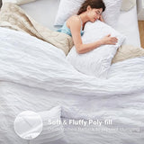 Comfort Spaces Twin/Twin XL Comforter Set for College Ogee Ruched Crinkle Texture Breathable Comforter Set Twin Dorm All Season Lightweight Bedding Set Shabby Chic Décor Pilow White 3 Piece Comfort Spaces
