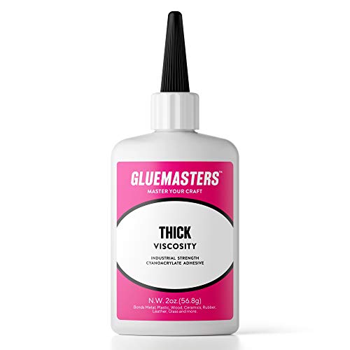 Professional Grade Cyanoacrylate (CA) Super Glue by GLUE MASTERS - 56 Grams - Thick Viscosity Adhesive for Plastic, Wood & DIY Crafts GLUE MASTERS