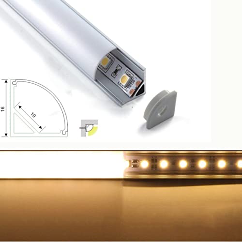 Cefrank Shelf Lights 4X 12 Inches V-Shape LED Light Bars for Display Showcase Bookshelf Cabinet - 1200lm 12W - Warm White 3000K Cefrank