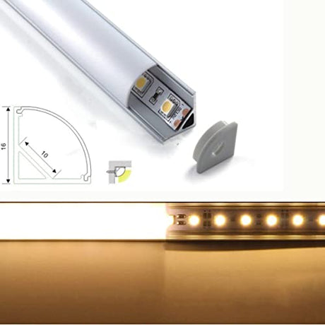 Cefrank Shelf Lights 4X 12 Inches V-Shape LED Light Bars for Display Showcase Bookshelf Cabinet - 1200lm 12W - Warm White 3000K Cefrank
