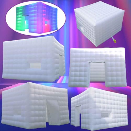 16FT Inflatable Club Night Party Tent with LED Light and Blower Adjustable to Multiple Colors Inflatable Night Club Tent for Adults SAYOK