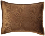 Capri Medallion Velvet Quilt Set Queen Camel Tribeca Living