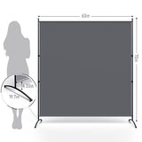 Room Divider 6ft Room Dividers and Folding Privacy Screens Partition Room Divider Fabric Panel, Indoor Wall Divider for Room Separation Freestanding Space Separators (Grey, 1 Panel) YASRKML