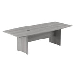 Bush Furniture UrbanPro Conference Table with Wood Base in Platinum Gray - Engineered Wood Bush Business Furniture