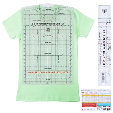 CLPA T-Shirt Ruler Guide — Full Shirt Placement | Heat-Safe to 320°F | Shirt Alignment Tool for Heat Press | HTV, DTF and Embroidery | All Sizes and Necklines | Made in Australia CLPA