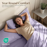 Utopia Bedding Twin Sheet Set – 3 Piece Bed Sheets for Twin Size Bed, Soft and Breathable Microfiber, Includes 1 Fitted Sheet, 1 Flat Sheet and 1 Pillowcase – Oeko Tex (Lavender) Utopia Bedding