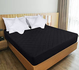 Utopia Bedding Quilted Fitted Mattress Pad, King Size, Elastic Fitted Mattress Topper Protector and Cover with Deep Pocket Stretches up to 16 Inches, Machine Washable (Black) Utopia Bedding