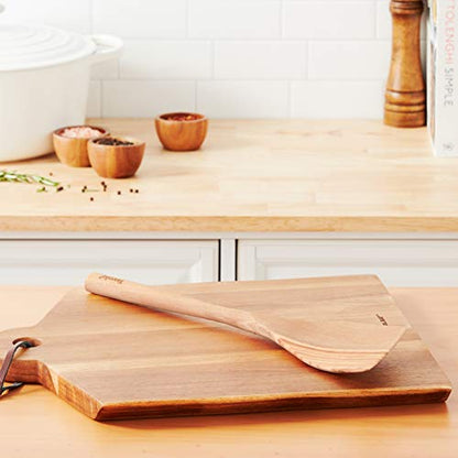 Tovolo Wooden Angled Turner Spatula Kitchen Cooking Utensil, Olivewood, One