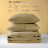 3 Side Zipper Duvet Cover Set Queen Size - Unique Design Microfiber Duvet Cover Set with 3 Sided Zipper Closure, 3 PCS Queen Size Duvet Cover (90"x90") & 2 Pillow Cases(20"x30"), Taupe PURE ECO