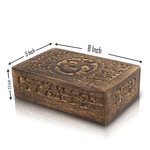 Great Birthday Gift Ideas Handmade Decorative Wooden Jewelry Box Jewelry Organizer Keepsake Box Treasure Chest Trinket Holder Watch Box Storage Lock The Great Indian Bazaar