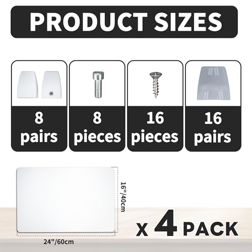Nisorpa Desk Divider Privacy Panels Acrylic Partitions with Clips Classroom Privacy Shield for Desk Privacy Divider Partition for Schools Office Call Centers,Noise and Visual Guard,4Pcs-23.6”L X15.8”W Nisorpa