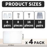 Nisorpa Desk Divider Privacy Panels Acrylic Partitions with Clips Classroom Privacy Shield for Desk Privacy Divider Partition for Schools Office Call Centers,Noise and Visual Guard,4Pcs-23.6”L X15.8”W Nisorpa