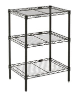 Professional's Choice 3-Shelf Adjustable Wire Shelving Unit by METRO - Black, 18" W x 24" L x 33" H METRO