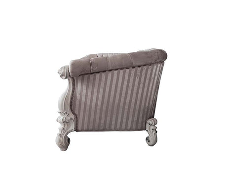 Acme Versailles Sofa with 7 Pillows in Ivory Fabric and Bone White ACME Furniture