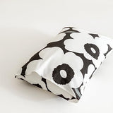 YuHeGuoJi Black Floral Duvet Cover King 100% Cotton 3 Pcs Set 1 Black and White Flower Duvet Cover with Zipper Ties 2 Pillowcases Farmhouse Cartoon Botanical Bedding Set Soft YuHeGuoJi