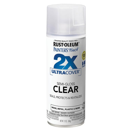 Rust-Oleum 249859 Painter's Touch 2X Ultra Cover Spray Paint, Semi-Gloss Clear , 12 Ounce (Pack of 1) Rust-Oleum