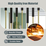 Room Divider Partition Post Metal Slats, Custom Size Floor to Ceiling Privacy Screens Columnar, Corridor/Stairwell Wall Partition Column(Black,70cm/27.5in/2.3ft) Kunovo