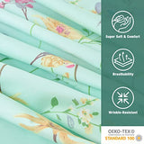 JSD Green Floral Queen Sheet Set 6 Piece, Soft Boho Printed Microfiber Bed Sheets Extra Deep Pocket, Oeko-TEX Certified JSD