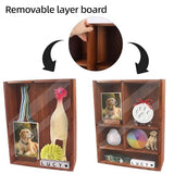 Dmnnlp Dog Memorial Shadow Box with Pen,11x4x14 Inch Pet Ashes Keepsake Wall-Mountable Display Case for Dog /Cat Loss Sympathy Gifts - Wooden Dmnnlp