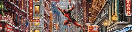 Ceaco - Thomas Kinkade - Marvel - Deadpool - Snow Day - 1000 Piece Jigsaw Puzzle