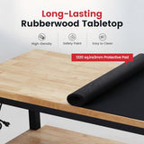 ENJOYWOOD Work Table for Garage 60 x 22 Inch Adjustable Height Workbench Heavy Duty Rubberwood Tabletop Work Bench with Power Outlets Pegboard Pad for Woodworking Shop, Home, Office ENJOYWOOD