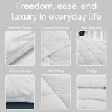 Bamtek 100% Viscose Derived from Bamboo Comforter, Cooling Comforter, Duvet Insert, Breathable, Extra Fluffy, Lightweight Comforters, King Size Bamtek