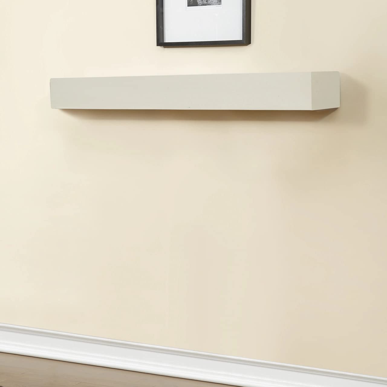 Duluth Forge 60-Inch Fireplace Shelf Mantel with Corbels - Antique White Finish