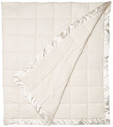 Madison Park Cambria Down Alternative Blanket, Premium 3M Scotchgard Moisture Wicking Treatment, Lightweight and Soft Bed Cover For Summer with Satin Trim, Oversized Full/Queen Ivory Madison Park