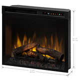 Dimplex 28 Inch Built-in Electric Fireplace - Multi-Fire XHD Firebox with Logs and Realistic Multi-Color Flames | Model: XHD28L DIMPLEX