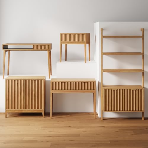 Nathan James Virgo Wood Accent Storage Console Sofa Table, for Entryway, Hallway or Living Room, 1, Warm Pine Nathan James