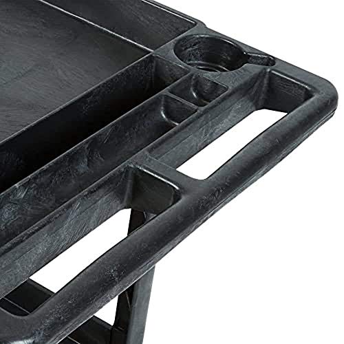 Rubbermaid Commercial Products 2-Shelf Utility/Service Cart, Medium, Lipped Shelves, Storage Handle, 500 lbs. Capacity, for Rubbermaid Commercial Products
