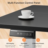 NEWBULIG 55x24 Inch Electric Standing Desk Height Adjustable, Sit Stand Computer Workstations Rising Lift PC Table Ergonomic Riser for Home Office Gaming Writing Student, Black NEWBULIG