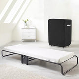 Roasivi Rollaway Bed Cover Heavy Duty Waterproof Universal Folding Bed Storage Cover with Zipper Dustproof Protector 39" L x 15" W x 44.8" H Black Roasivi