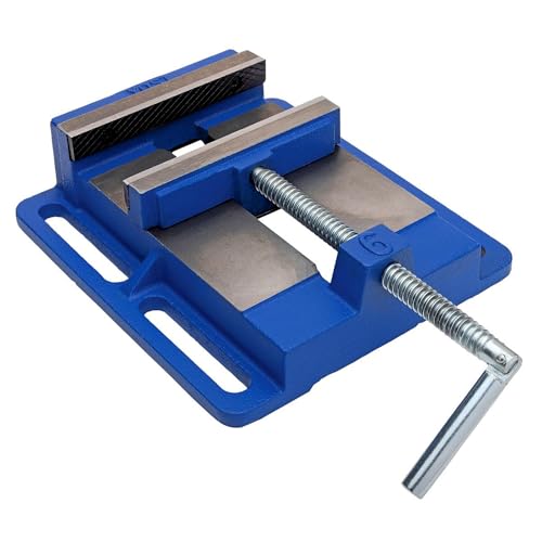 Yost Vises LDPV-6 Drill Press Vise | 6 Inch Jaw Width Portable Vise | Blue - WoodArtSupply