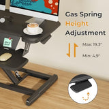 JOY worker Standing Desk Converter, 32" Height Adjustable Sit Stand Up Desk Riser with Keyboard Tray & 6 Fridge Magnets, Desktop Workstation Riser for Home Office Computer Laptop, Black JOY worker