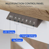 FLEXISPOT L-Shaped Executive Electric Standing Desk, 55"x48" Wood Farmhouse Home Office Height Adjustable Corner Desk with Drawer (3 Packages) FLEXISPOT