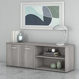 Bush Business Furniture Studio C Low Storage Cabinet with Doors by Platinum Gray Chrome Finish Bush Business Furniture