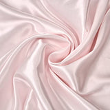 HommxJF Silk Satin Blush Pink Twin Fitted Sheet, Deep Pocket Fitted Sheet Only, Breathable, Non- Fading, Fully Elasticized Bed Sheets Sold Separately HommxJF